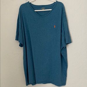 Polo Ralph Lauren Cotton V- Neck Blue Men's T- Shirt Size 1X B
